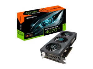 gigabyte geforce rtx 4070 ti eagle oc 12g (rev. 2.0) graphics card, 3x windforce fans, 12gb 192-bit gddr6x, gv-n407teagle oc-12gd rev2.0 video card