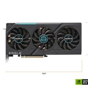 GIGABYTE GeForce RTX 4070 Ti EAGLE OC 12G (rev. 2.0) Graphics Card, 3X WINDFORCE Fans, 12GB 192-bit GDDR6X, GV-N407TEAGLE OC-12GD REV2.0 Video Card