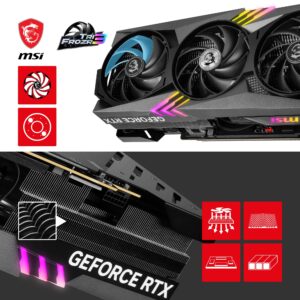 MSI GeForce RTX 4090 Gaming X Trio 24G Gaming Graphics Card - 24GB GDDR6X, 2595 MHz, PCI Express Gen 4, 384-bit, 3X DP v 1.4a, HDMI 2.1a (Supports 4K & 8K HDR)