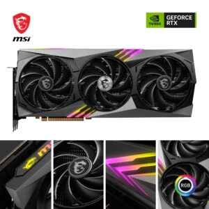 MSI GeForce RTX 4090 Gaming X Trio 24G Gaming Graphics Card - 24GB GDDR6X, 2595 MHz, PCI Express Gen 4, 384-bit, 3X DP v 1.4a, HDMI 2.1a (Supports 4K & 8K HDR)