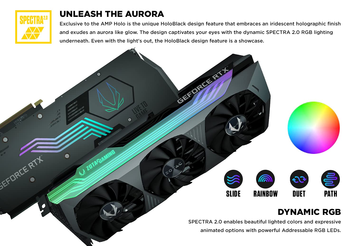 ZOTAC GAMING GeForce RTX™ 3080 Ti AMP Holo 12GB GDDR6X 384-bit 19 Gbps PCIE 4.0 Graphics Card, HoloBlack, IceStorm 2.0 Advanced Cooling, SPECTRA 2.0 RGB Lighting, ZT-A30810F