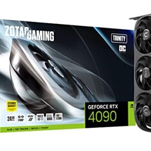 ZOTAC GAMING GeForce RTX 4090 Trinity OC 24GB GDDR6X 384-bit 21 Gbps PCIE 4.0 Gaming Graphics Card, IceStorm 3.0 Advanced Cooling, SPECTRA 2.0 RGB Lighting, ZT-D40900J-10P