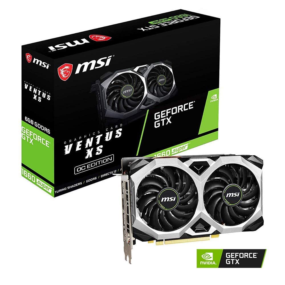 MSI Gaming GeForce GTX 1660 Super 192-bit HDMI/DP 6GB GDRR6 HDCP Support DirectX 12 Dual Fan VR Ready OC Graphics Card (GTX 1660 Super VENTUS XS OC) (Renewed)