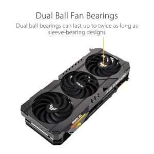 ASUS TUF Gaming NVIDIA GeForce RTX 3090 Ti OC Edition Graphics Card (PCIe 4.0, 24GB GDDR6X, HDMI 2.1, DisplayPort 1.4a, Dual ball Fan Bearings, Military-grade Certification, GPU Tweak)