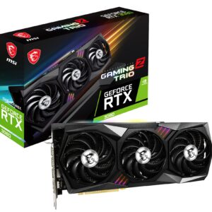 MSI Gaming GeForce RTX 3080 LHR 12GB GDRR6X 384-Bit HDMI/DP Nvlink Torx Fan 4 RGB Ampere Architecture OC Graphics Card (RTX 3080 Gaming Z Trio 12G LHR)