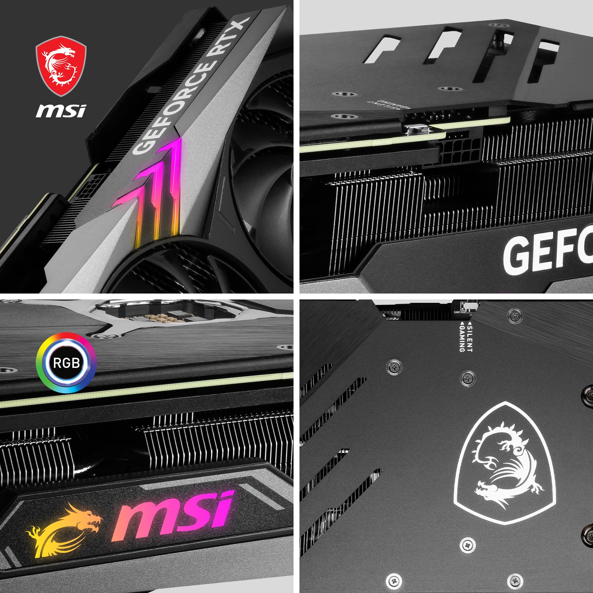 MSI GeForce RTX 4070 Ti GAMING X TRIO 12G Gaming Graphics Card - 12GB GDDR6X, 2760 MHz, PCI Express Gen 4, 192-bit, 3X DP v 1.4a, HDMI 2.1a (Supports 4K & 8K HDR)