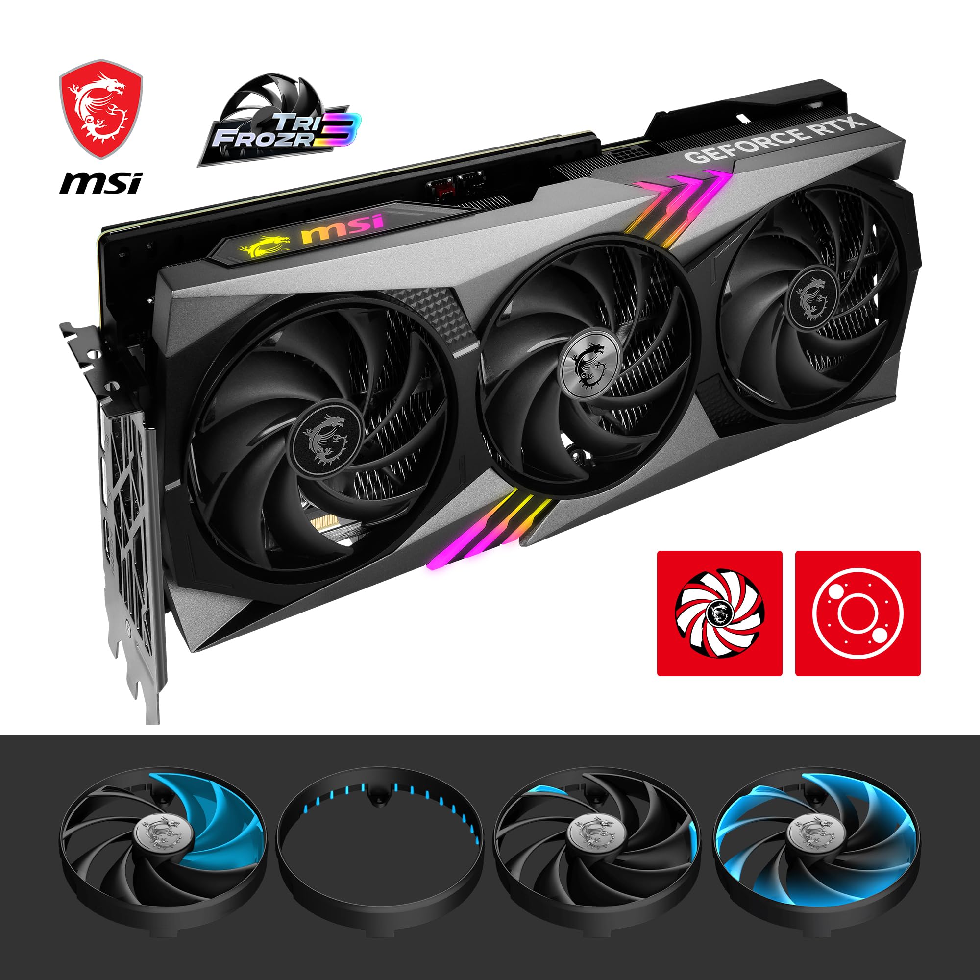 MSI GeForce RTX 4070 Ti GAMING X TRIO 12G Gaming Graphics Card - 12GB GDDR6X, 2760 MHz, PCI Express Gen 4, 192-bit, 3X DP v 1.4a, HDMI 2.1a (Supports 4K & 8K HDR)