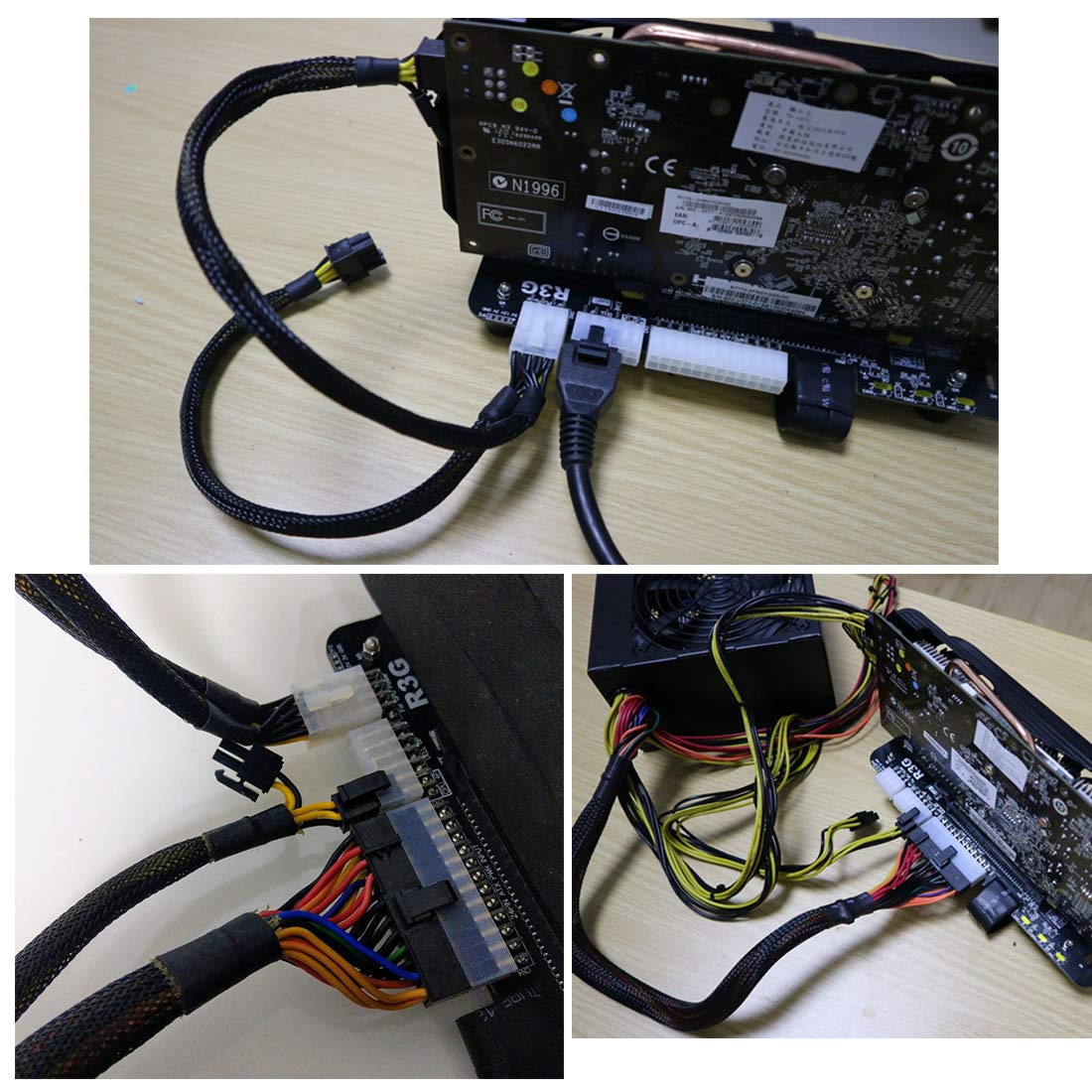 ADT-LINK M.2 Key M NVMe External Graphics Card Stand Bracket with PCIe3.0 x4 Riser Cable 25cm 50cm 32Gbs for ITX STX NUC VEGA64 GTX1080ti (25CM,R43SG-TU)