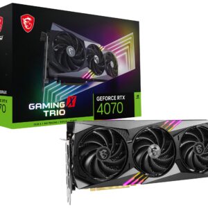 MSI Gaming GeForce RTX 4070 12GB GDRR6X Extreme Clock: 2625 MHz 192-Bit HDMI/DP Nvlink TORX Fan 4.0 Ada Lovelace Architecture Graphics Card (RTX 4070 GAMING X TRIO 12G)