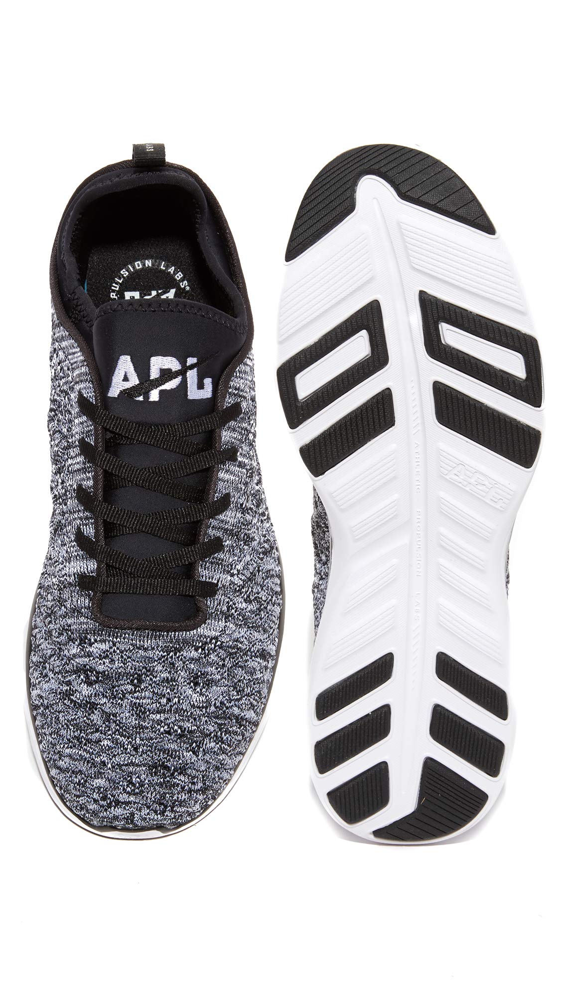 Athletic Propulsion Labs (APL) Men's Techloom Phantom Sneaker, Black/White/Melange, 11