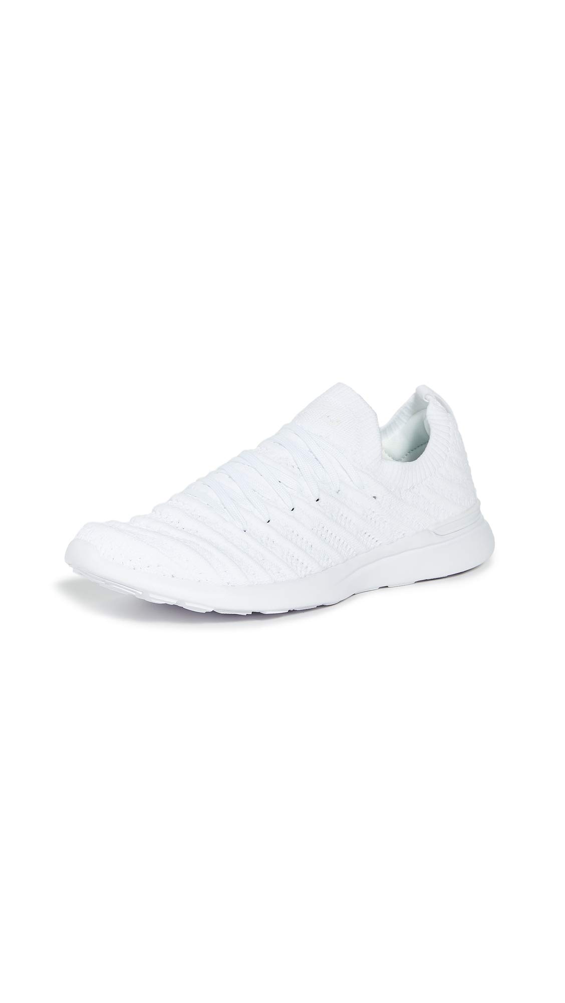 Athletic Propulsion Labs (APL) Women's Techloom Wave Sneaker, White/White, 8