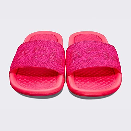 APL: Athletic Propulsion Labs Women's Big Logo TechLoom Slide, (Neon Pink, 7, numeric_7)