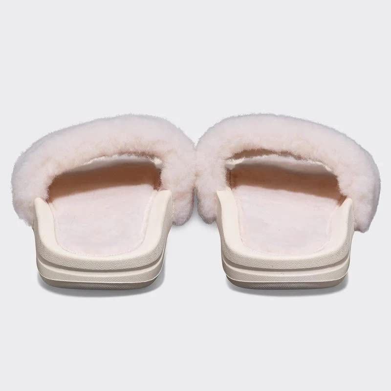 APL: Athletic Propulsion Labs Women's Shearling Slide, Sea Salt/Black, 8