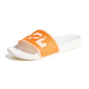 APL: Athletic Propulsion Labs Women's Big Logo TechLoom Slides, Ivory/Orange/Neon Peach, 6 Medium US