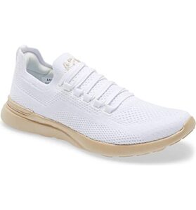 apl: athletic propulsion labs women's techloom breeze shoes, white/champagne, 8.5