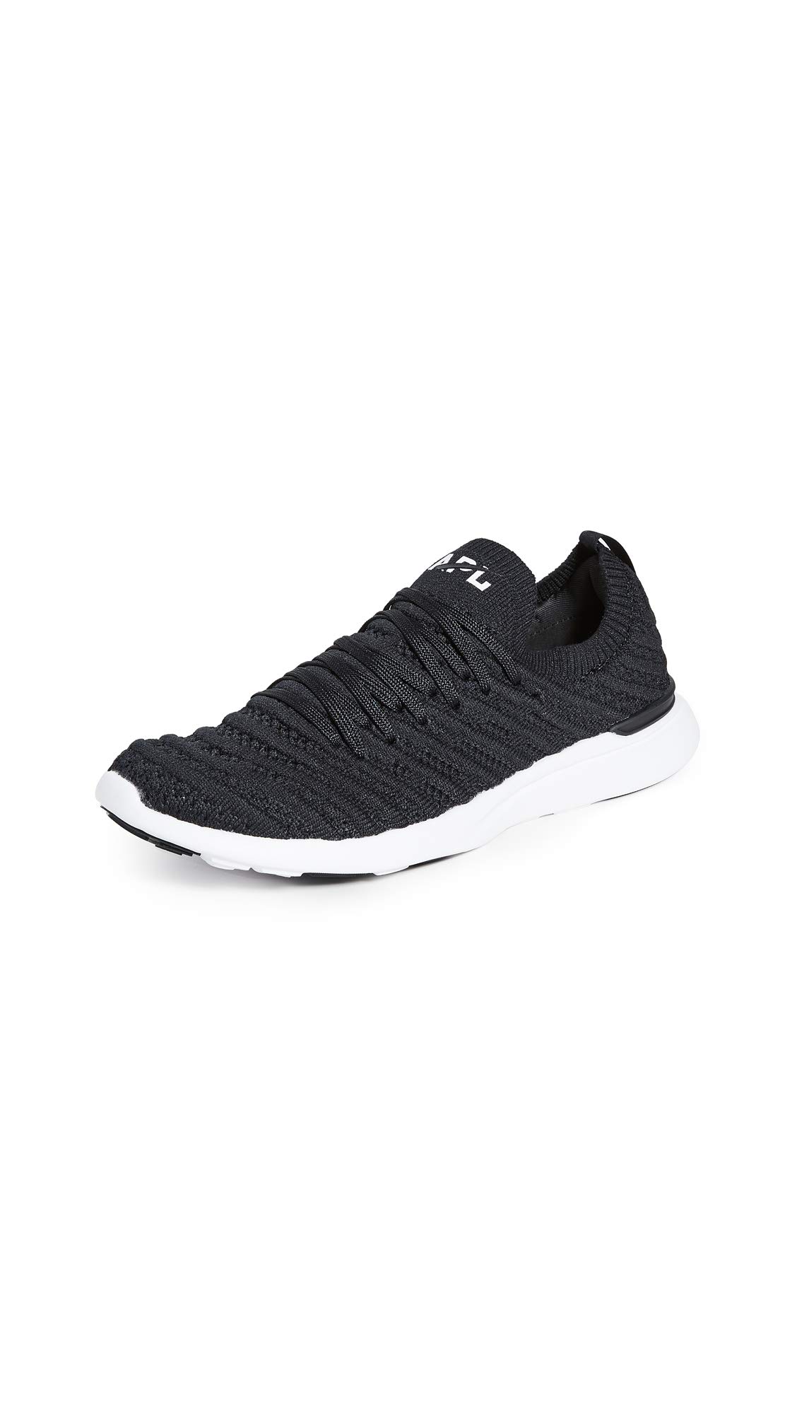 APL: Athletic Propulsion Labs Women's Techloom Wave Sneakers, Black/White, 6 Medium US