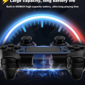 Niacop P4 Controller, play-station 4 controller with Macro Programming Function, Dual Vibration, Turbo 3-level adjustable, 3.5MM headphone jack etc., [2023 Latest Upgrade]