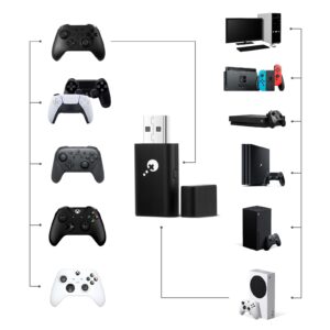 aknes bluetooth controller adapter, gulikit goku adapter for xbox series x|s/xbox one controller(bluetooth ver.) ps4&ps5 / switch pro controller, play on xbox one/series x|s/ps4/switch/pc/ios