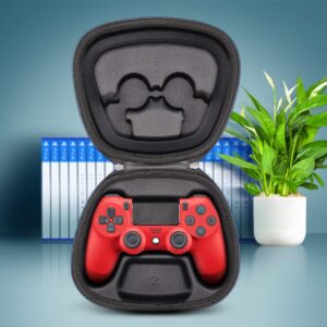 sisma Travel Case Compatible with PS4 Wireless Controller, Dual Shock 4 Controller Holder Protective Cover Home Safekeeping Storage Case Black Carrying Bag