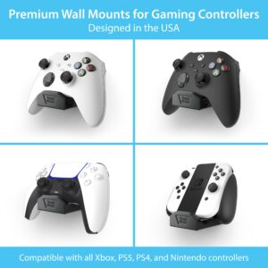 TotalMount (2 Pack) Controller Wall Stands with Non-Slip Pads & Removable Adhesive for Xbox, PS5, PS4, and Nintendo – These Premium Holders Won’t Damage Your Wall with Screws or Permanent Adhesive