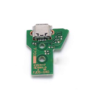 Replacement USB 12pin Charging Port Socket Triangle Board Charger PCB Board with 12pin Flex Ribbon Cable for Playstation 4 JDS-040 PS4 040 Controller