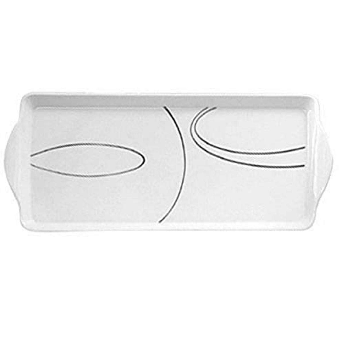 Corelle Coordinates by Reston Lloyd Melamine Tidbit Serving Tray, Simple Lines