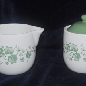 Corelle Coordinate Callaway Ivy 2 Piece Stoneware Cream and Sugar Set