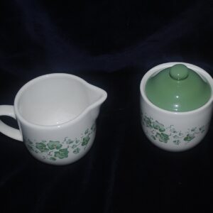 Corelle Coordinate Callaway Ivy 2 Piece Stoneware Cream and Sugar Set