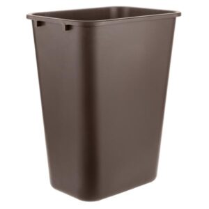 janitorial 41 qt. / 10 gallon brown rectangular wastebasket kitchen trash can garbage bin trash bin office wastebasket