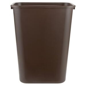 Janitorial 41 Qt. / 10 Gallon Brown Rectangular Wastebasket Kitchen Trash Can Garbage Bin Trash Bin Office Wastebasket