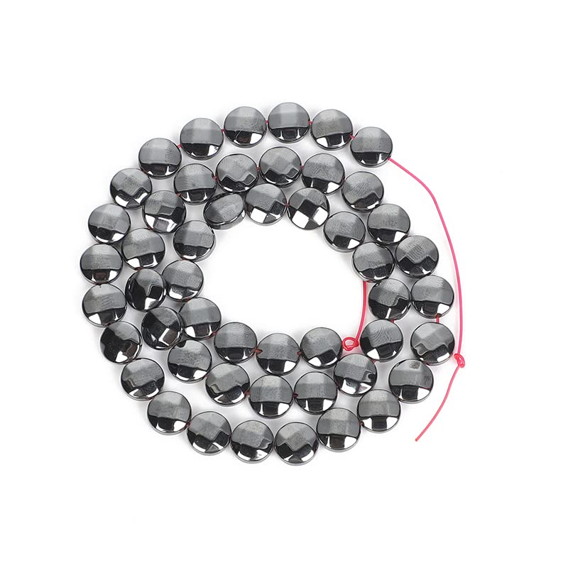 NHBT YU 2Styles Natural Stone Beads Faceted Black Hematite Beads Loose for Jewelry Making DIY Bracelet Accessories T87 (Color : 6mm About 69 pcs)