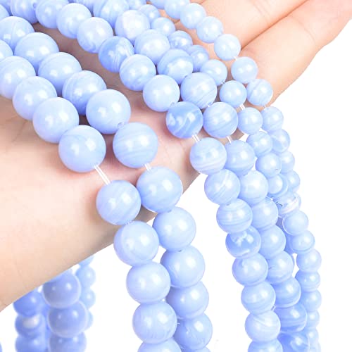 NHBT YU 6/8/10mm Natural Stone Synthetic Purple Agate Round Beads Loose Spacer Bead for Jewelry Making DIY Accessories T87 (Color : H8648, Item Diameter : 6mm)