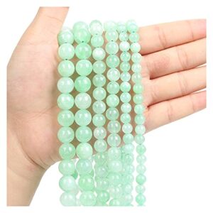 nhbt yu 6/8/10mm natural stone green strawberry round beads loose spacer bead for jewelry making diy accessories t87 (color : h8713, item diameter : 6mm)