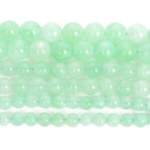 NHBT YU 6/8/10mm Natural Stone Green Strawberry Round Beads Loose Spacer Bead for Jewelry Making DIY Accessories T87 (Color : H8713, Item Diameter : 6mm)