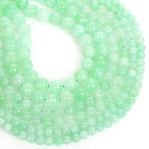 NHBT YU 6/8/10mm Natural Stone Green Strawberry Round Beads Loose Spacer Bead for Jewelry Making DIY Accessories T87 (Color : H8713, Item Diameter : 6mm)