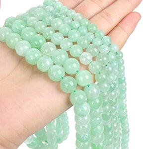 NHBT YU 6/8/10mm Natural Stone Green Strawberry Round Beads Loose Spacer Bead for Jewelry Making DIY Accessories T87 (Color : H8713, Item Diameter : 6mm)