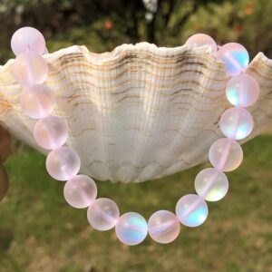 YU 6mm Matte Pink Glitter Austria Crystal Glass Stone Loose Spacer Moonstone Beads for Jewelry Making DIY Bracelet Necklace T309 (Color : Style11, Item Diameter : 6mm 58-63pcs)