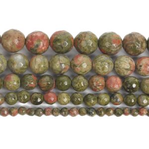 NHBT YU 4/6/8/10/12mm Natural Stone Green Stone Round Beads Loose Spacer Bead for Jewelry Making DIY Accessories T87 (Color : H8588, Item Diameter : 10mm)