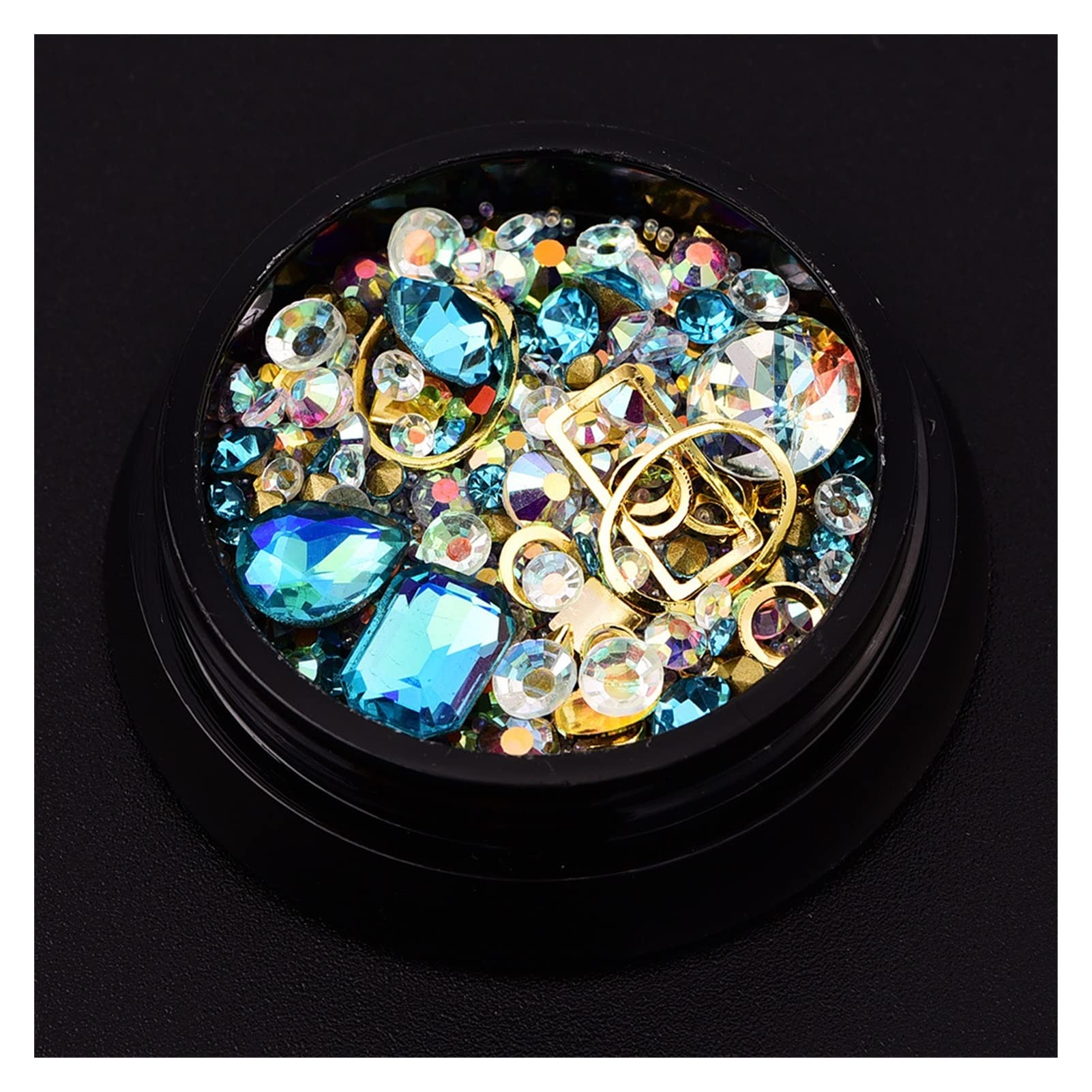 NHBT YU Mixed Cone Point Flat Back Rhinestone Box Crystal Imitation Diamond for Epoxy Resin Silicone Mold Jewelry Making Components DIY T87 (Color : Style08, Size : 1box)