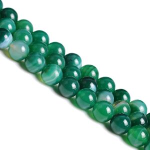 NHBT YU 1 Strand Vintage Green Agates Bead Natural Agates Stone Beads DIY Jewelry Findings 4/6/8/10/12mm Spacer Beads Accessories Making T715 (Item Diameter : 8mm 48pcs)