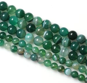 nhbt yu 1 strand vintage green agates bead natural agates stone beads diy jewelry findings 4/6/8/10/12mm spacer beads accessories making t715 (item diameter : 8mm 48pcs)