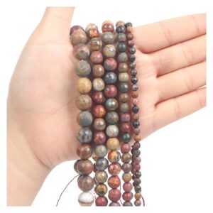 nhbt yu 4/6/8/10/12mm natural stone korean pine round beads loose spacer beads for jewelry making diy accessories t87 (color : h8589, item diameter : 8mm)