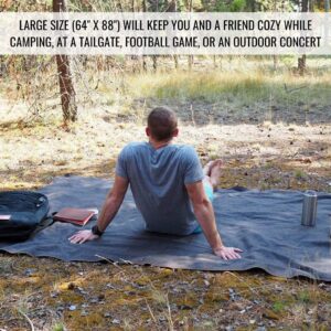 Arcturus Military Wool Blanket - Warm, Thick, Washable - Great for Outdoors, Camping, Stadium Blanket, Picnics, Travel - Car & Bushcraft Survival Kits, Large 64" x 88" 4.5 lb