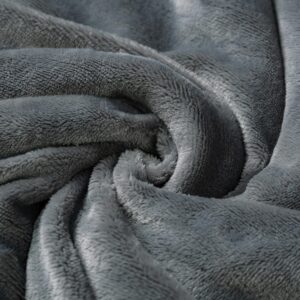 BEDELITE Sherpa Fleece Blanket - Thick Warm Blankets for Winter, Reversible Soft & Cozy Fluffy Throw Blanket for Couch and Bed (Grey, 50" X 60")