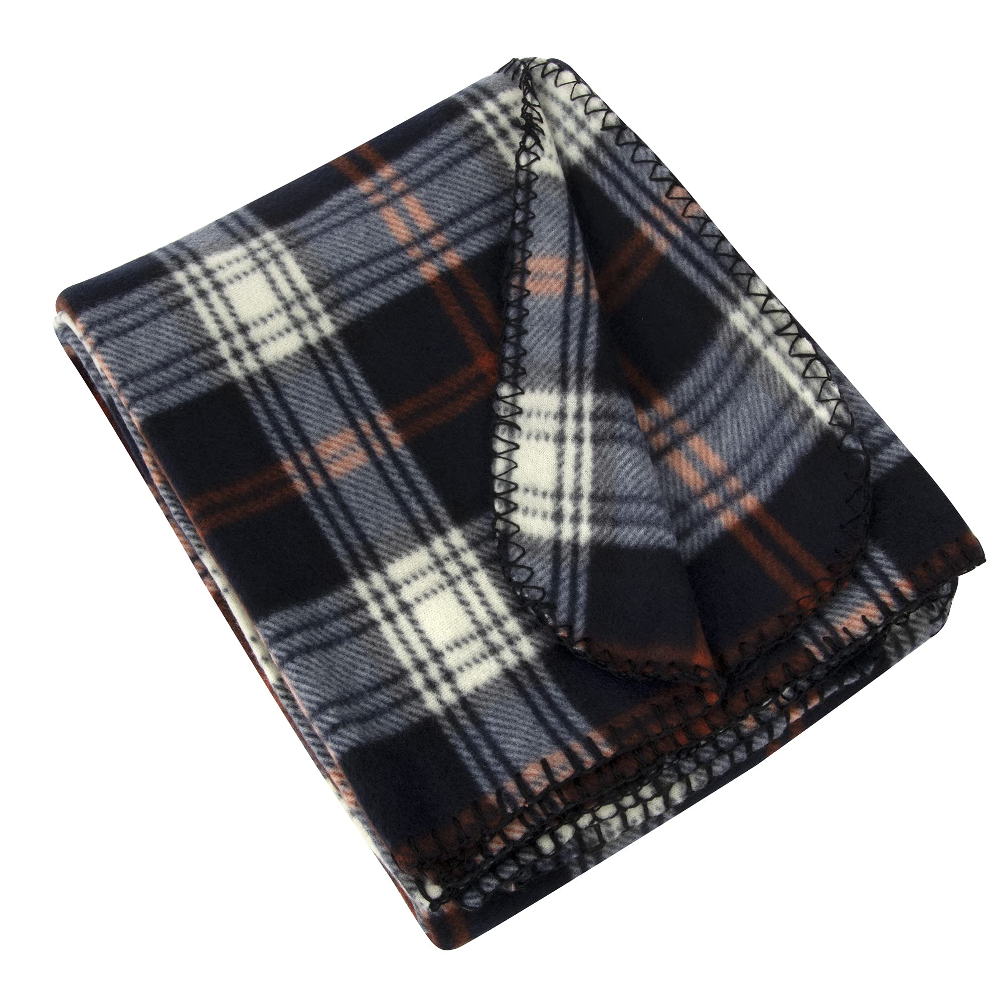 50x60 Throw Blankets, Plaid Fleece Throw Blankets for Bedroom, Couch, Livingroom, Chair, Pets, Outdoors