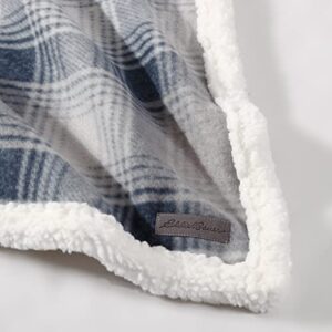 Eddie Bauer - Throw Blanket, Brushed Fleece Bedding with Sherpa Reverse, Soft & Cozy Home Decor for Bed or Couch (Nordic Midnight, 50" x 70")