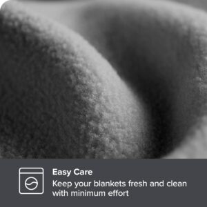 Bare Home Polar Fleece Blanket - Full/Queen Blanket - Grey - Warm & Cozy - Premium Fleece Blanket - Blanket for Bed, Sofa, Camping, Travel and Cold Nights - Lightweight Blanket (Full/Queen, Grey)