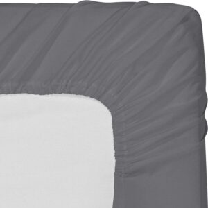 Utopia Bedding Full Fitted Sheet - Bottom Sheet - Deep Pocket - Soft Microfiber - Shrinkage and Fade Resistant - Easy Care -1 Fitted Sheet Only (Grey)