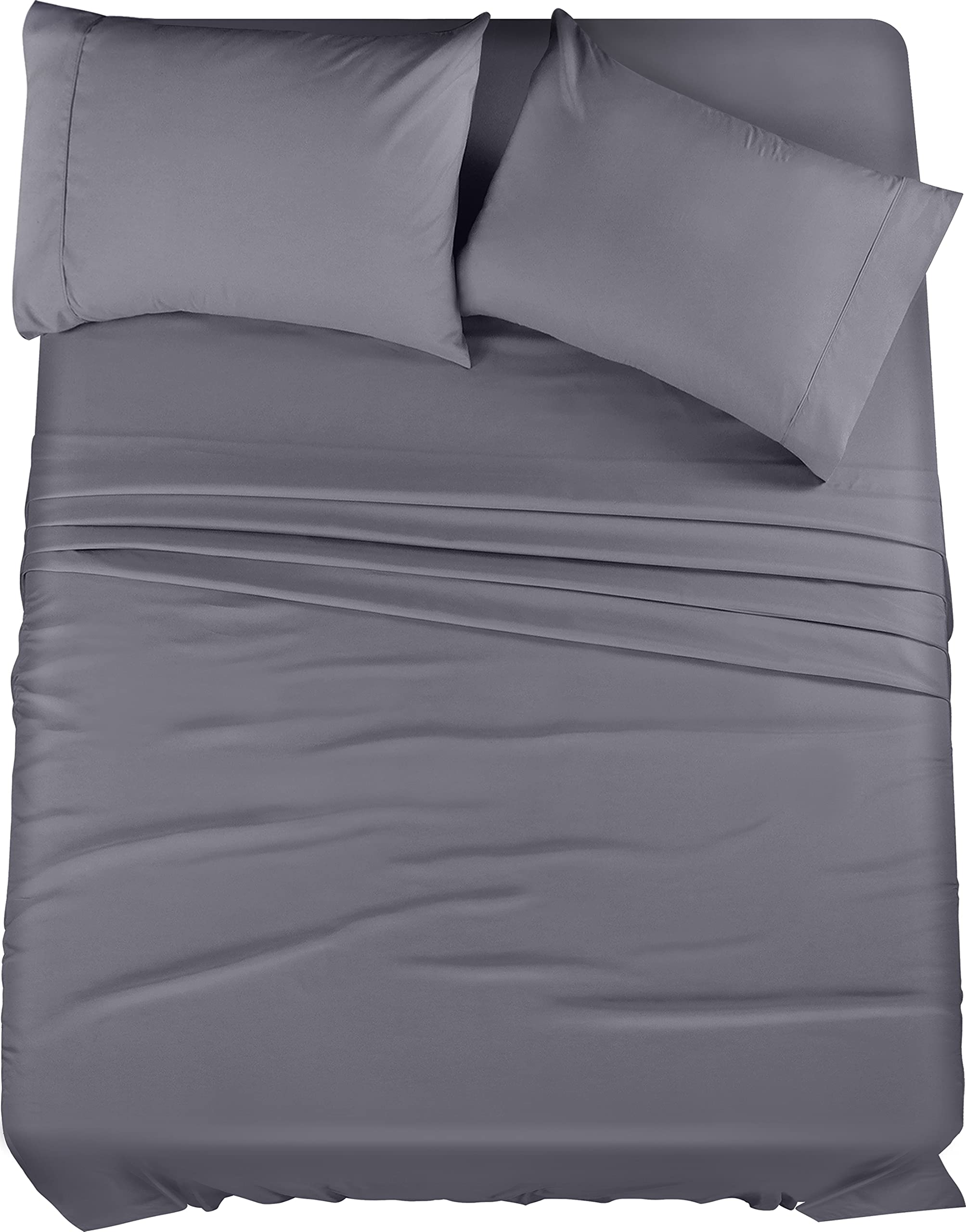 Utopia Bedding Full Bed Sheets Set - 4 Piece Bedding - Brushed Microfiber - Shrinkage and Fade Resistant - Easy Care (Full, Grey)