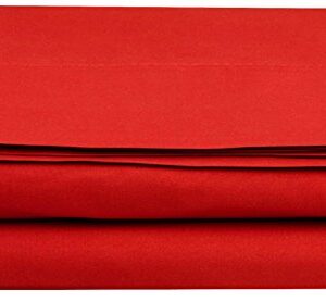 Luxury Fitted Sheet on Amazon Elegant Comfort Wrinkle-Free 1500 Premier Hotel Quality 1-Piece Fitted Sheet, Full Size, Red